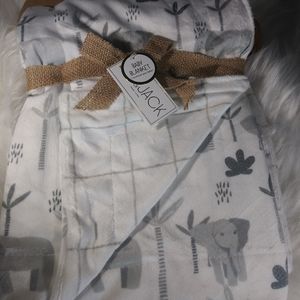 Lila & Jack Baby Blanket Gray Elephant